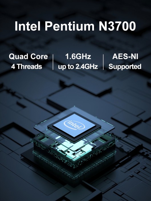 Firewall PC 6LAN with Pentium N3700 in NUC Design